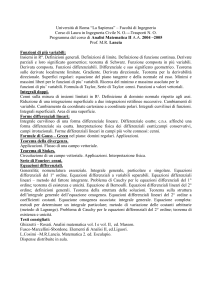 Programma di Analisi II 2005 -Lancia-