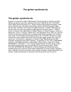The gerber syndrome ita