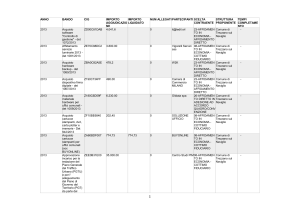 ANNO BANDO CIG IMPORTO AGGIUDICAZIONE IMPORTO