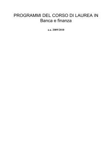 Economia per la finanza - Università degli Studi di Udine