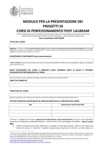 Modulo Perfezionamento 2017/18 - Dipartimento di Scienze della