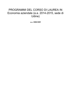 Economia aziendale (AL) (MZ) - Università degli Studi di Udine