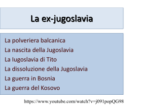 ex jugoslavia - Istituto San Giuseppe Lugo