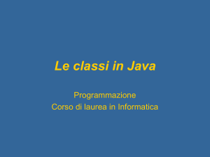 Classi Java - Home di homes.di.unimi.it