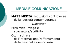 MEDIA E COMUNICAZIONE
