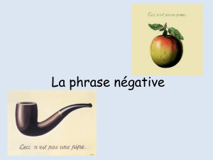 La phrase négative