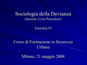 SocDevianza_Tutorship02 - Dipartimento di Sociologia e