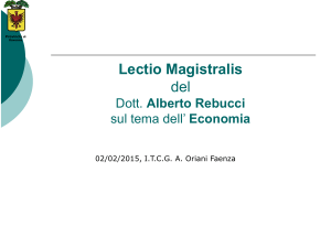 Lezione di Economia del Dott. Alberto Rebucci