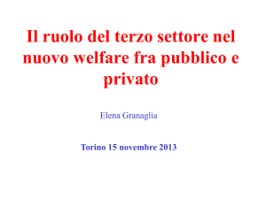 Tra pubblico e privato, il ruolo del terzo settore nel welfare presente