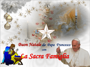 Buon Natale da Papa Francesco con la Sacra Famiglia