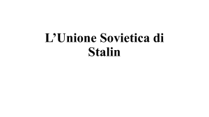 L`Unione Sovietica di Stalin - Progetto e