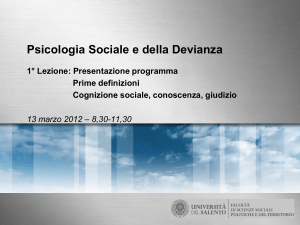Psicologia Sociale - Università del Salento