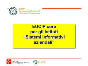 EUCIP core per gli Istituti “Sistemi informativi aziendali”