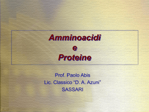 Amminoacidi e proteine
