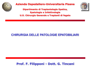 CHIRURGIA DELLE PATOLOGIE EPATOBILIARI