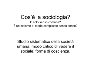 Cos`è la sociologia?