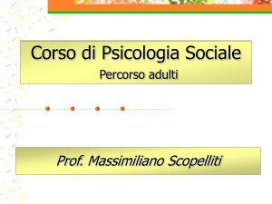 Psicologia Sociale L19 - Percorso adulti.
