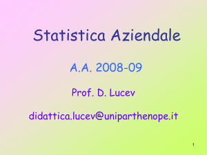 Statistica Aziendale - "PARTHENOPE"