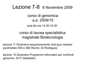 Lezione 7-8 6 Novembre 2009 - Università degli Studi di Roma "Tor