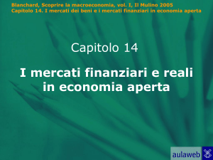 Capitolo 14. I mercati dei beni e i mercati finanziari in economia aperta