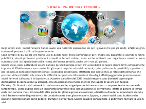 Social network, pro o contro