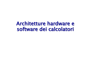 Architetture HW E SW Dei Calcolatori