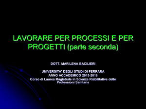 MANAGEMENT DI COMUNITA` Esame: il project work