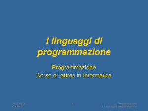 Il linguaggio di programmazione Java