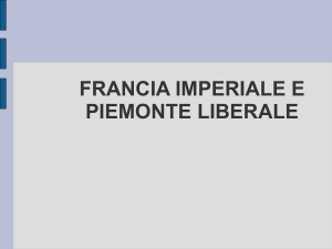 FRANCIA IMPERIALE E PIEMONTE LIBERALE