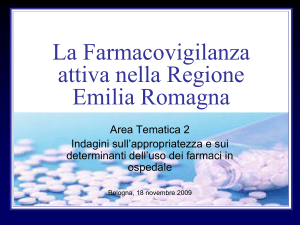 3° corso regionale farmacovigilanza (2009): presentazione dei