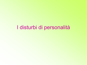 I disturbi di personalita`