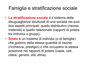Famiglia e stratificazione sociale e lavoro21