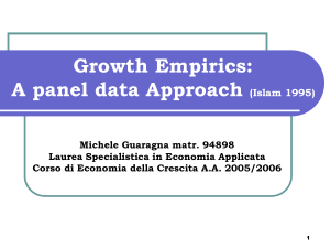 Diapositiva 1 - Dipartimento di Economia, Statistica e Finanza