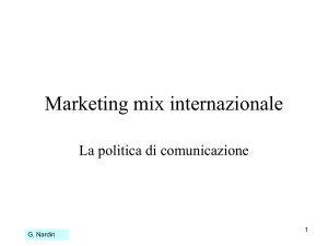 A ruolo del marketing - Facoltà di Economia Marco Biagi