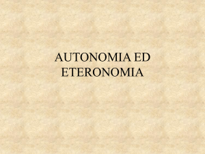 autonomia ed eteronomia