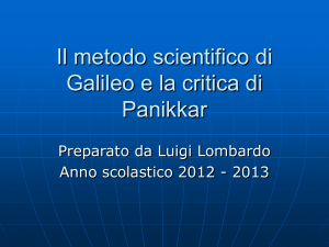 Il metodo scientifico di Galileo e la critica di Panikkar
