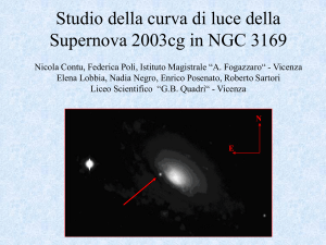 Studio della curva di luce della Supernova 2003cg