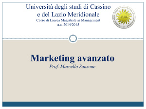 Marketing Avanzato - Università degli studi di Cassino e del Lazio