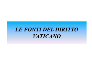 Slides Le fonti del diritto vaticano