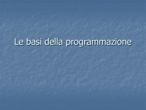 Le basi della programmazione - "E. Mattei"