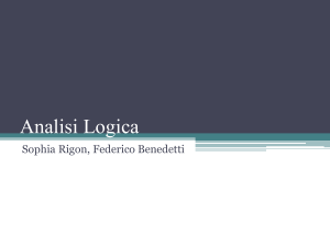 Analisi Logica - Istituto San Giuseppe Lugo