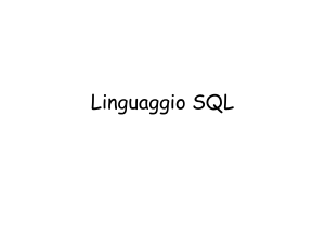 Linguaggio SQL