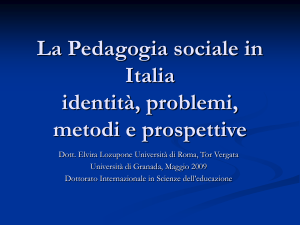 La pedagogia sociale