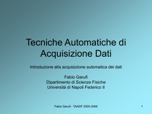 Tecniche Automatiche di Acquisizione Dati - INFN - Napoli
