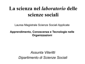 La scienza nel laboratorio delle scienze sociali