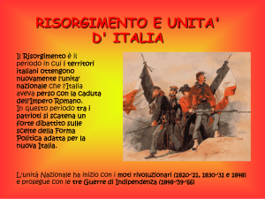 Risorgimento e unità d`Italia
