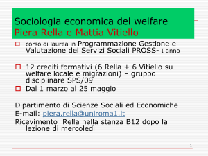 di welfare - Dipartimento di Scienze Sociali ed Economiche