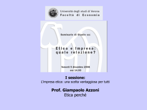 Etica perché - Prof. Azzoni