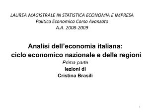 Politica Economica Corso Avanzato A.A. 2008-2009