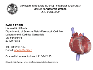 Lezione 1 - Università di Pavia - Università degli studi di Pavia